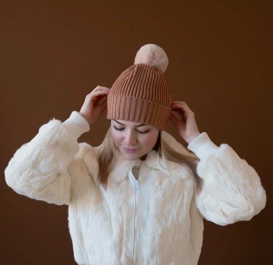 Snow Bunny Pom Hat