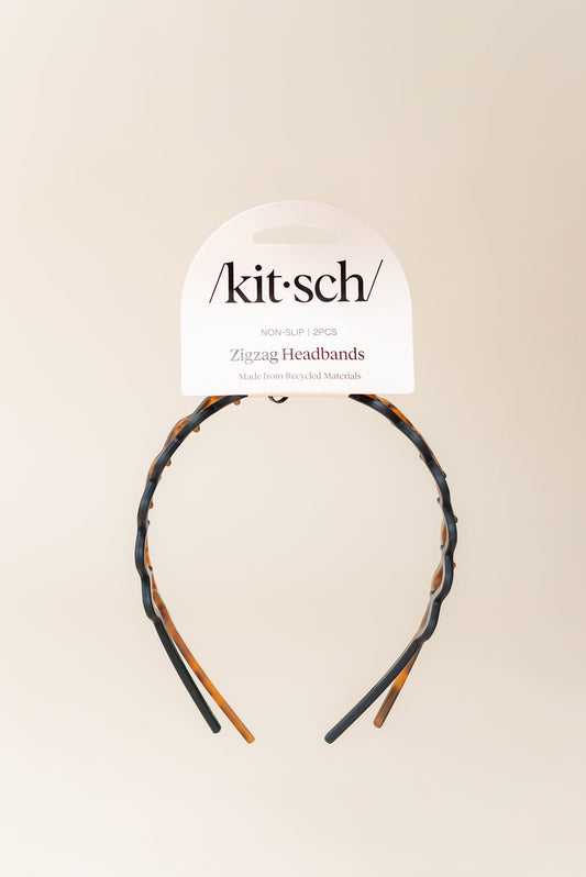 Zig Zag Headband 2pc - Black & Tort