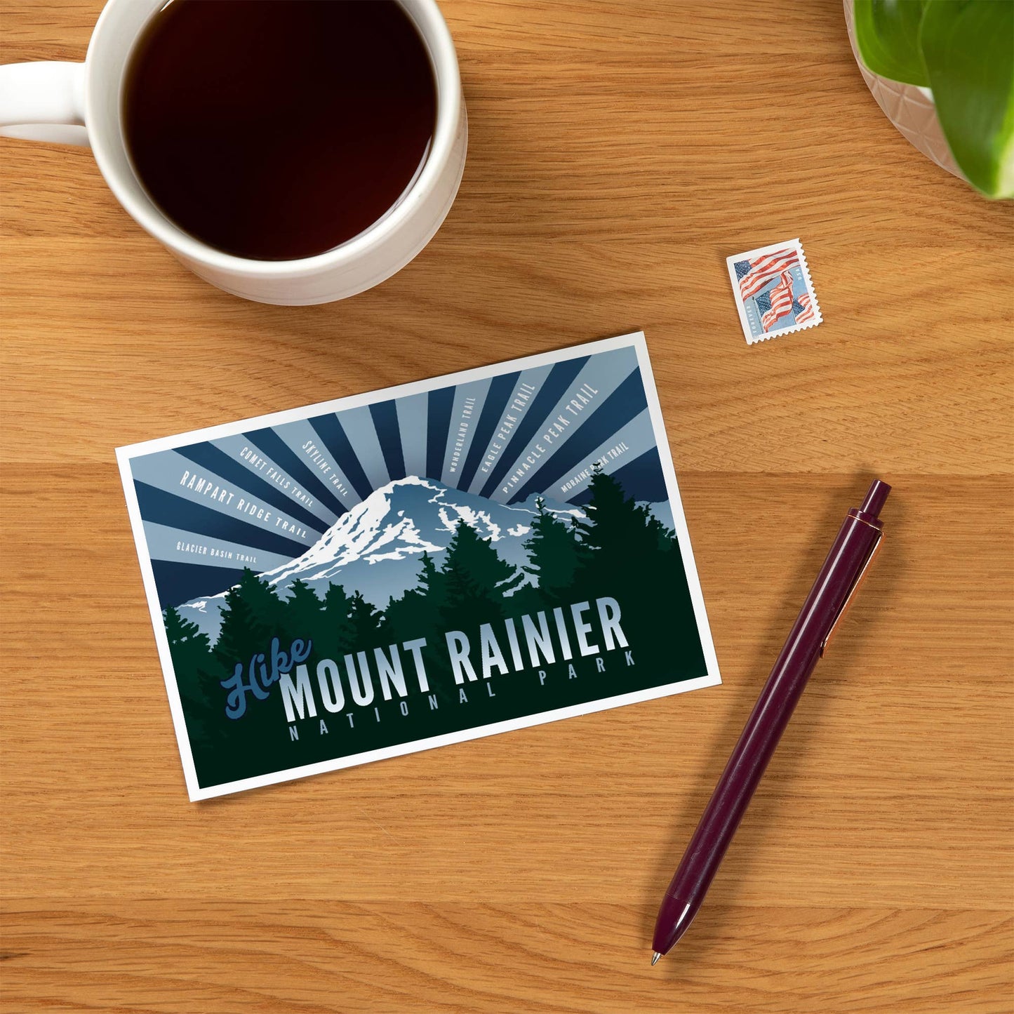 Hike Mt. Rainier Postcard