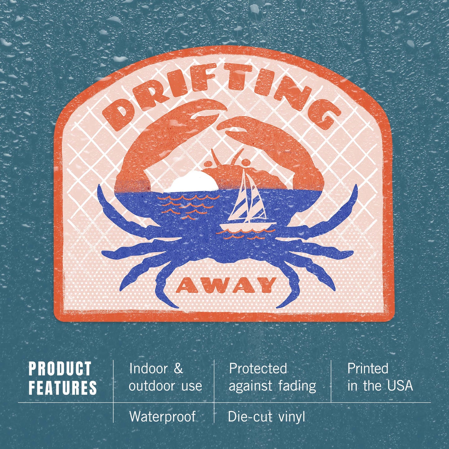Dockside Series, Crab: Mini STICKERS