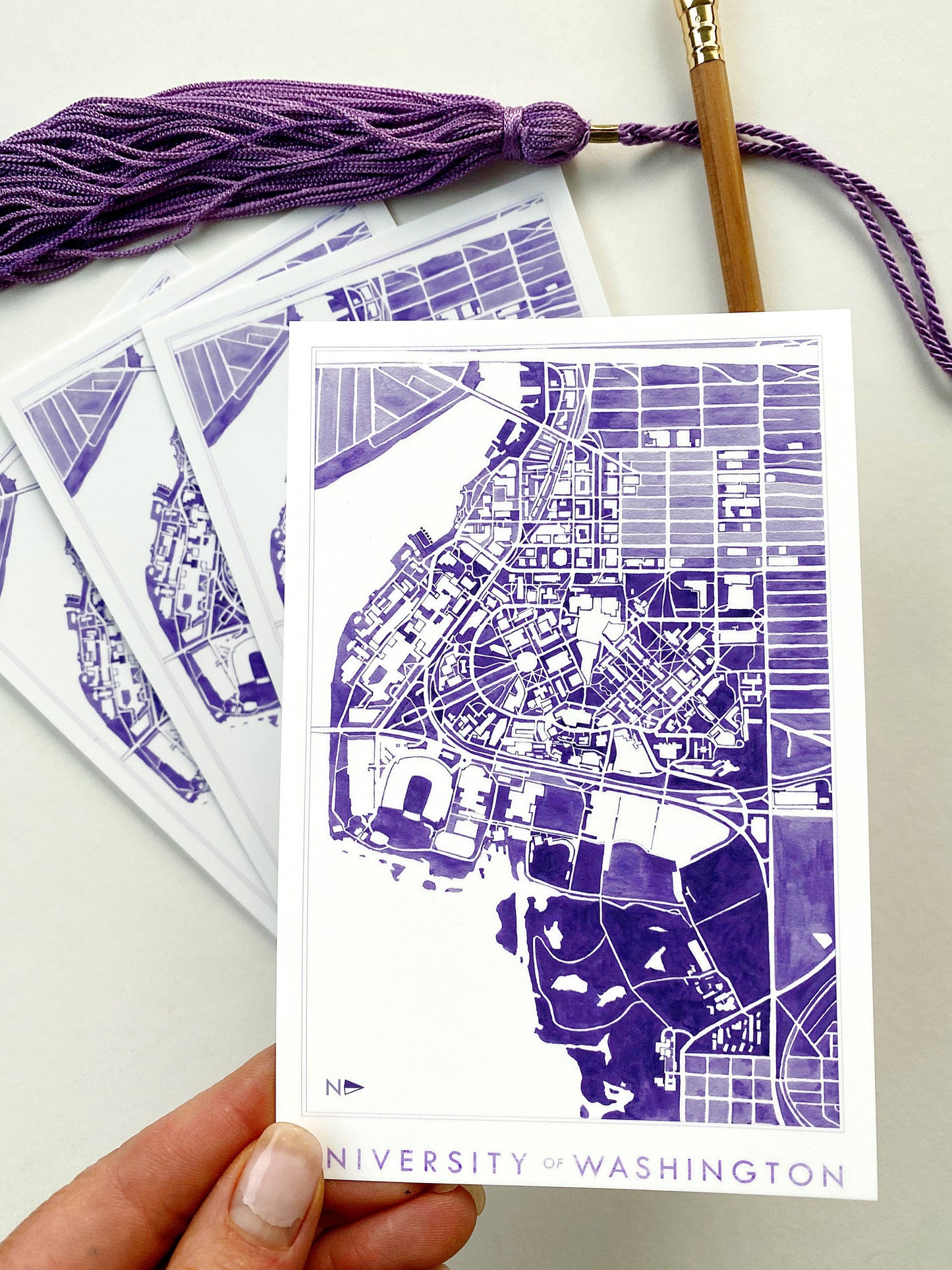 UW Campus Map Postcard
