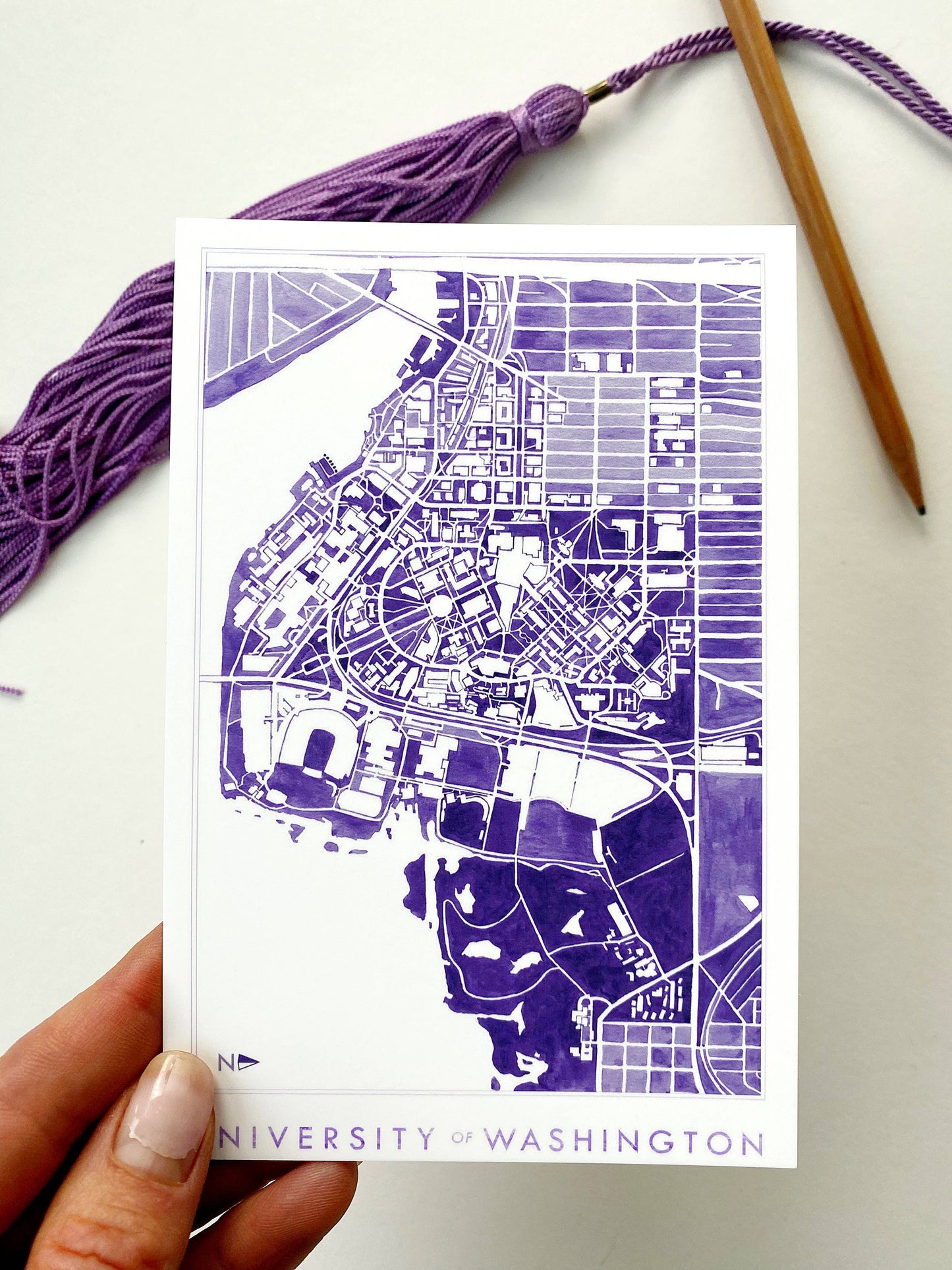UW Campus Map Postcard