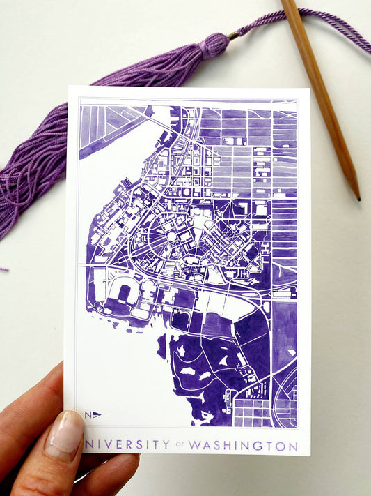 UW Campus Map Postcard