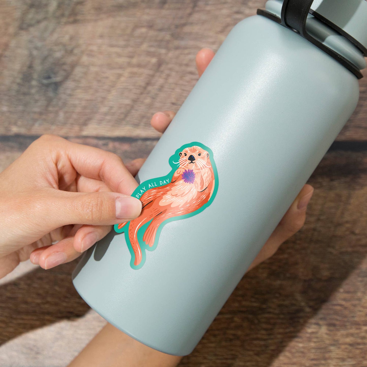 Lush Environment Sea Otter Play All Day Sticker