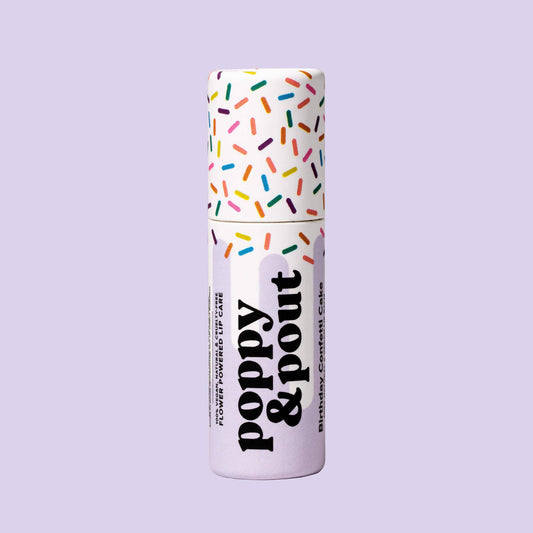 Birthday Confetti Cake Lip Balm in Purple