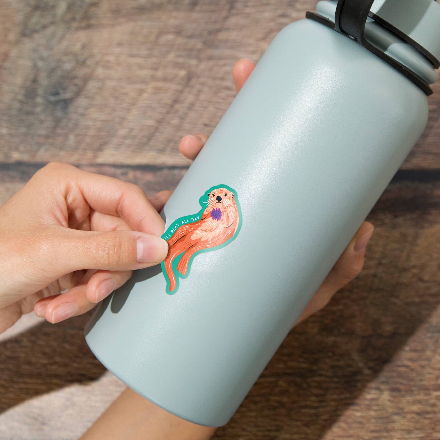 Lush Environment Sea Otter Play All Day Sticker