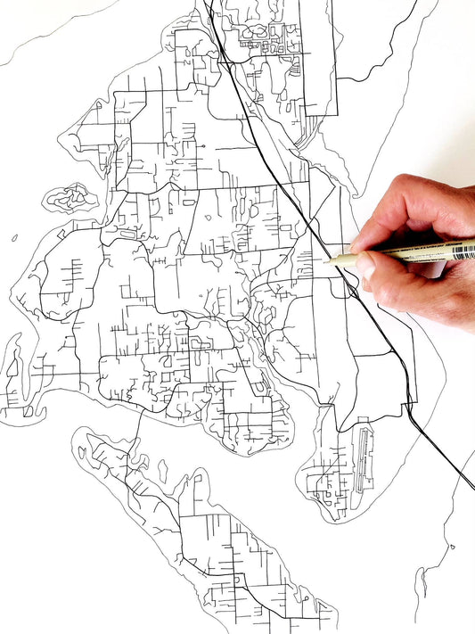 Gig Harbor Blueprint Print