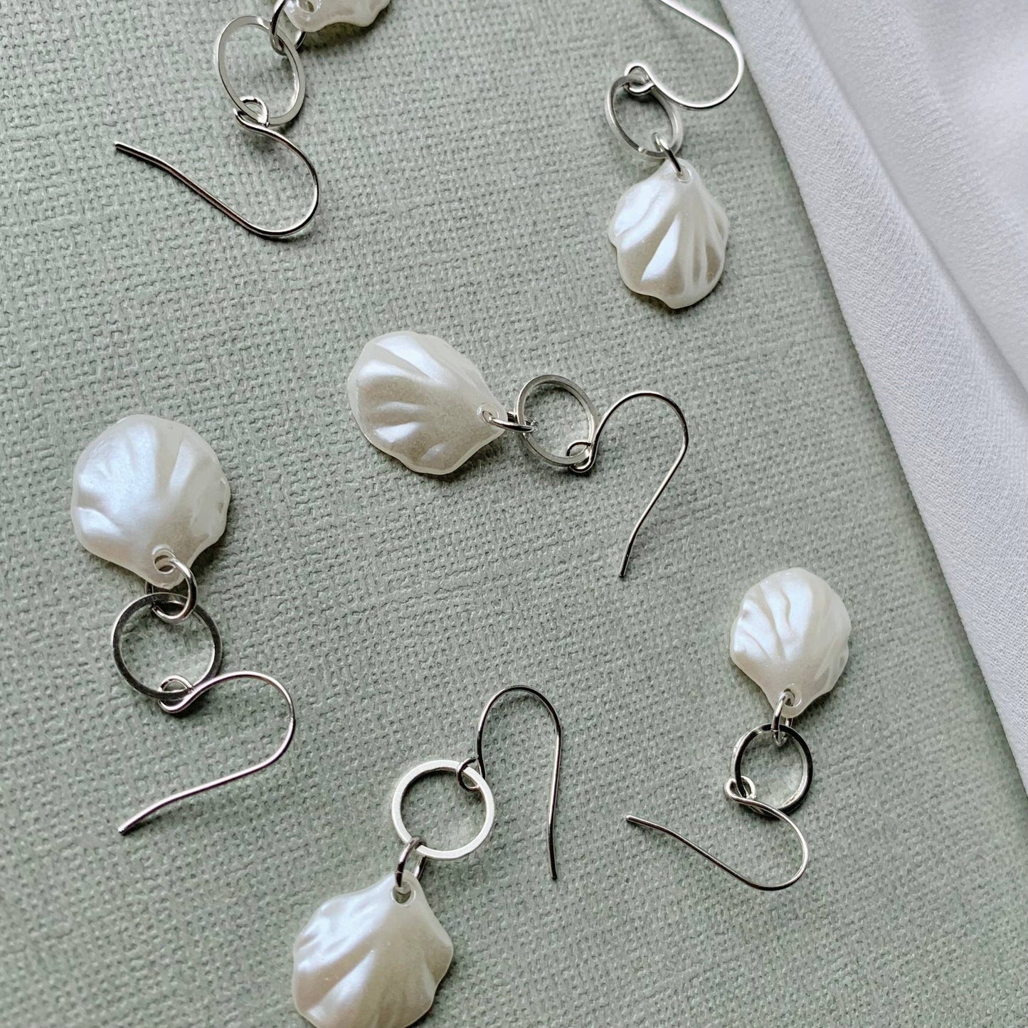 SHELL HOOPS│silver | coastal jewelry│seashell earrings: Bigger hoops