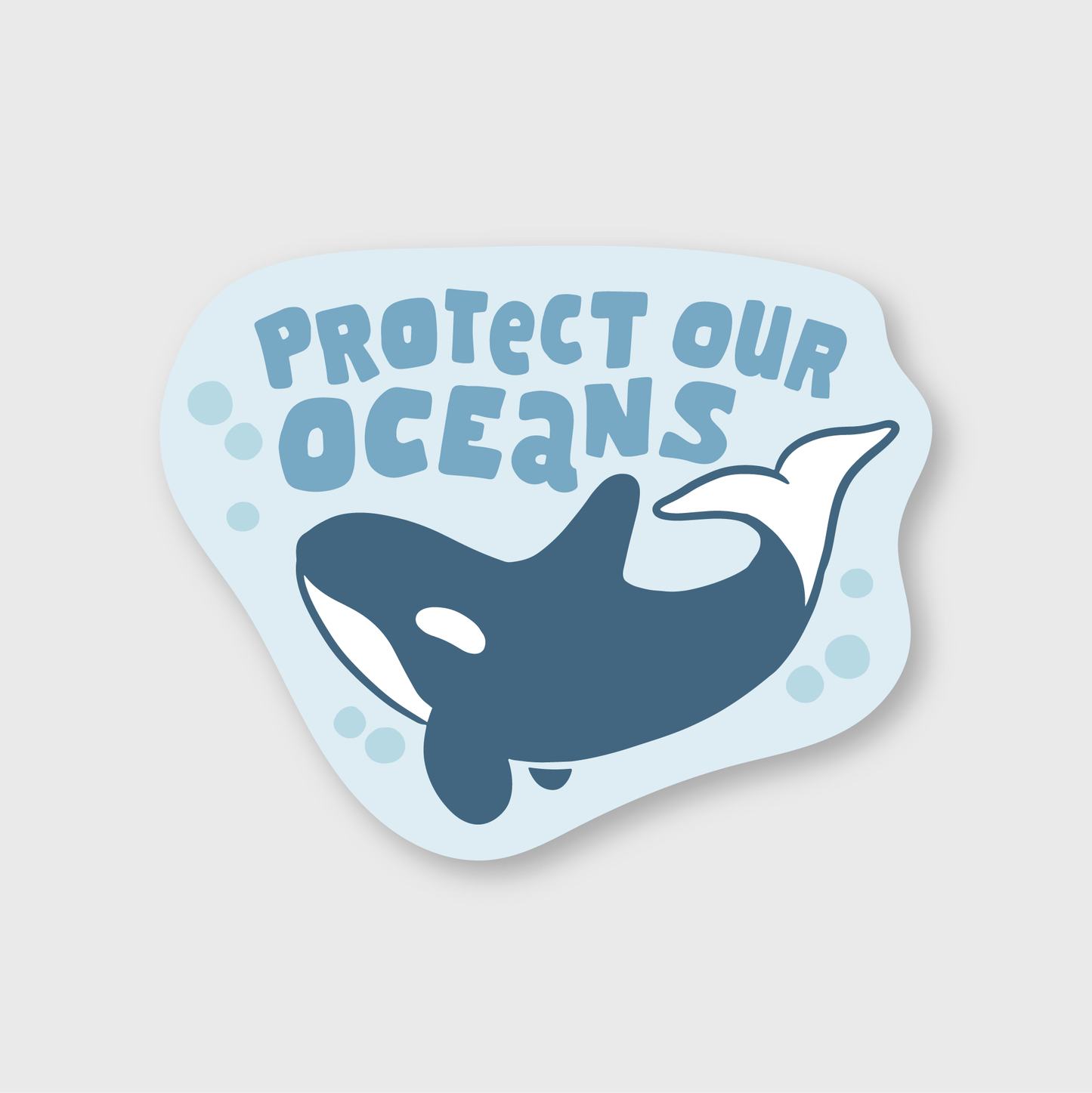 Protect Our Oceans Orca Sticker
