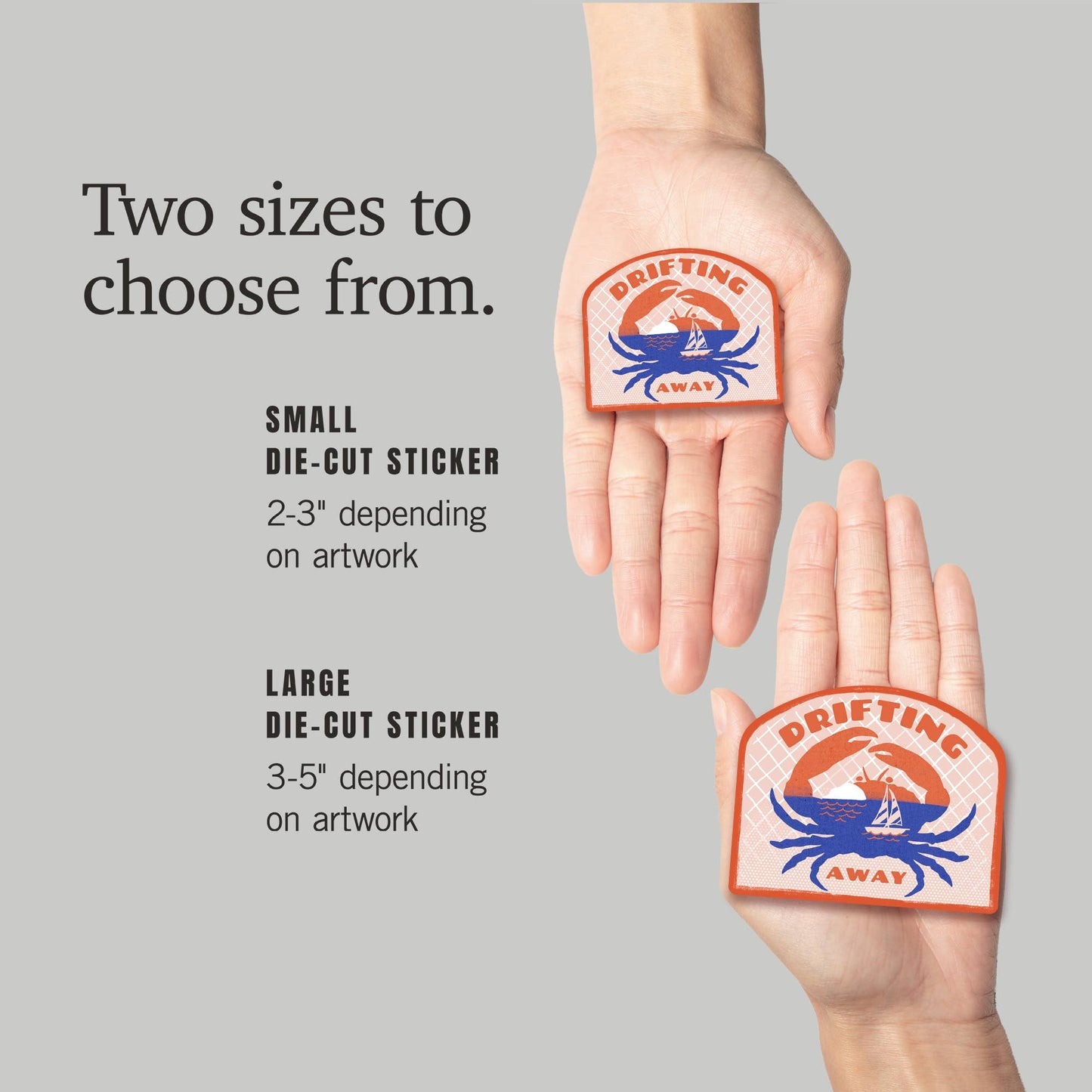 Dockside Series, Crab: Mini STICKERS