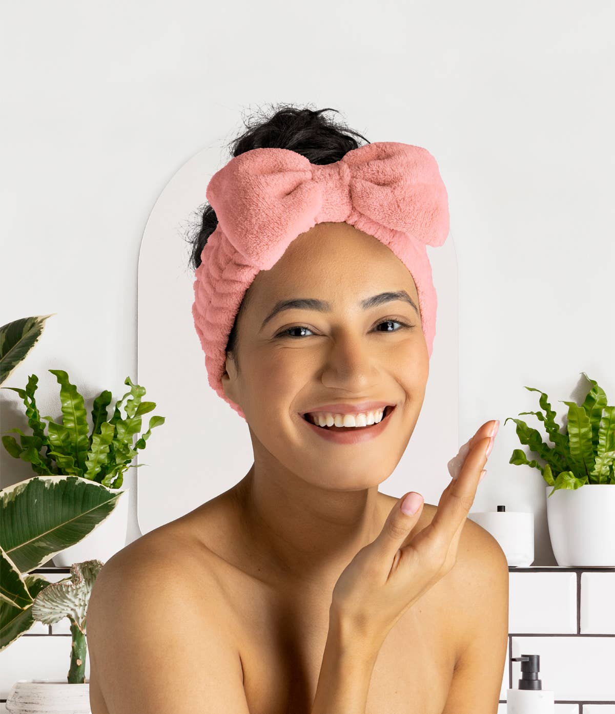 Bow Ultra Plush Spa Headband Lemon Lavender Take a
