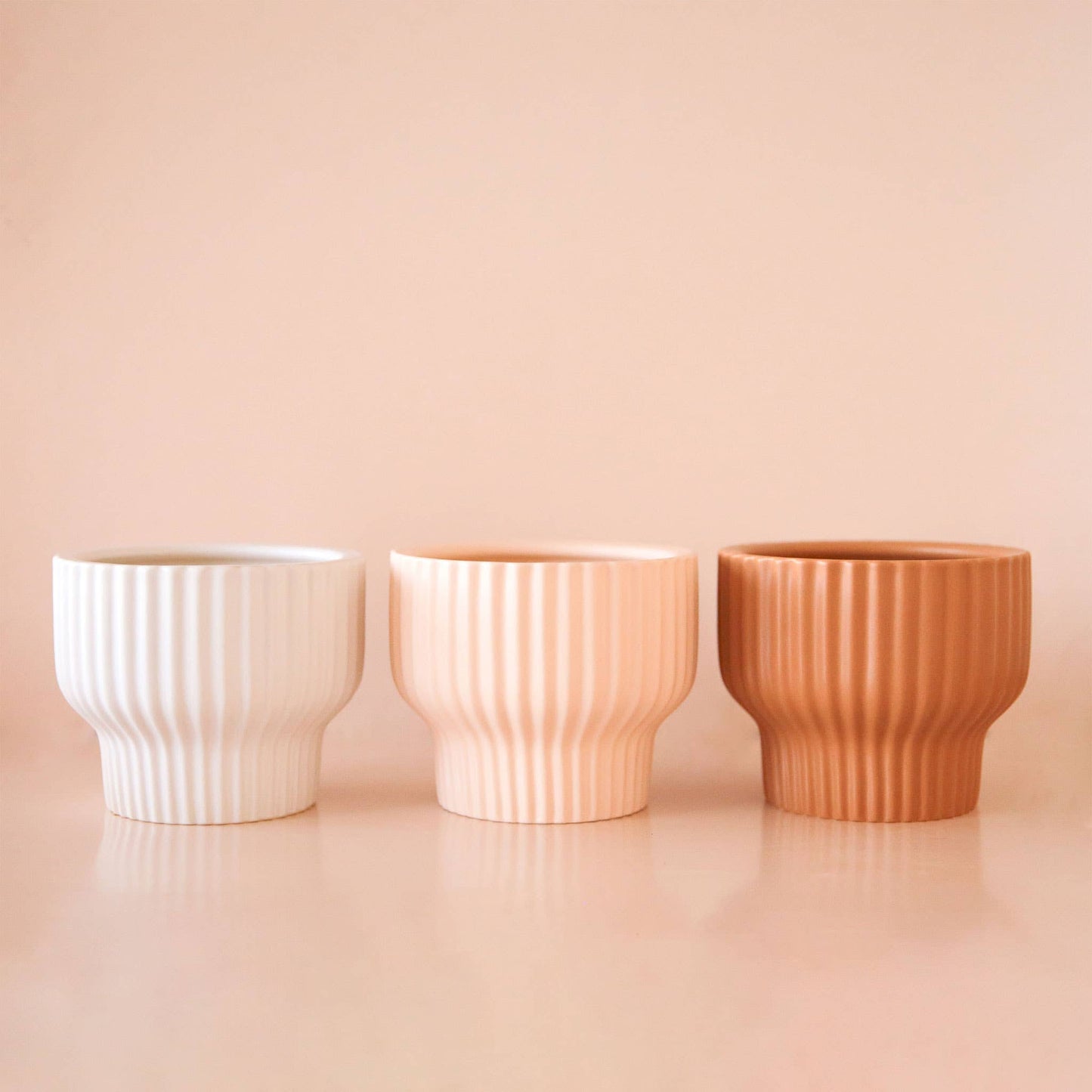 Presley Pedestal Planter | White: 5.5 inch