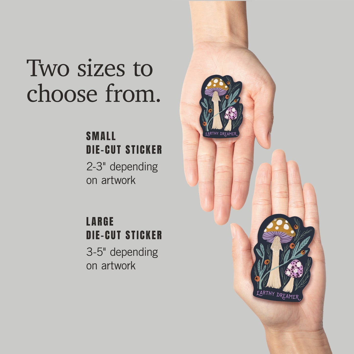 Earthy Dreamer Mushrooms: Mini STICKERS