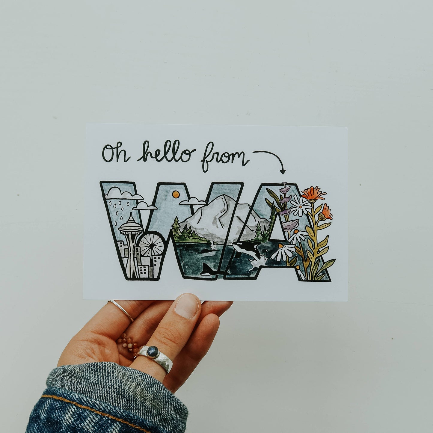 Oh Hello from Washington Postcard