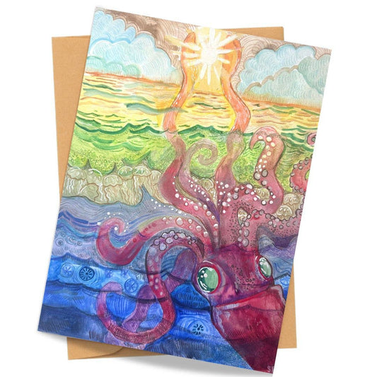 BLANK Reach for the Light Squid Card