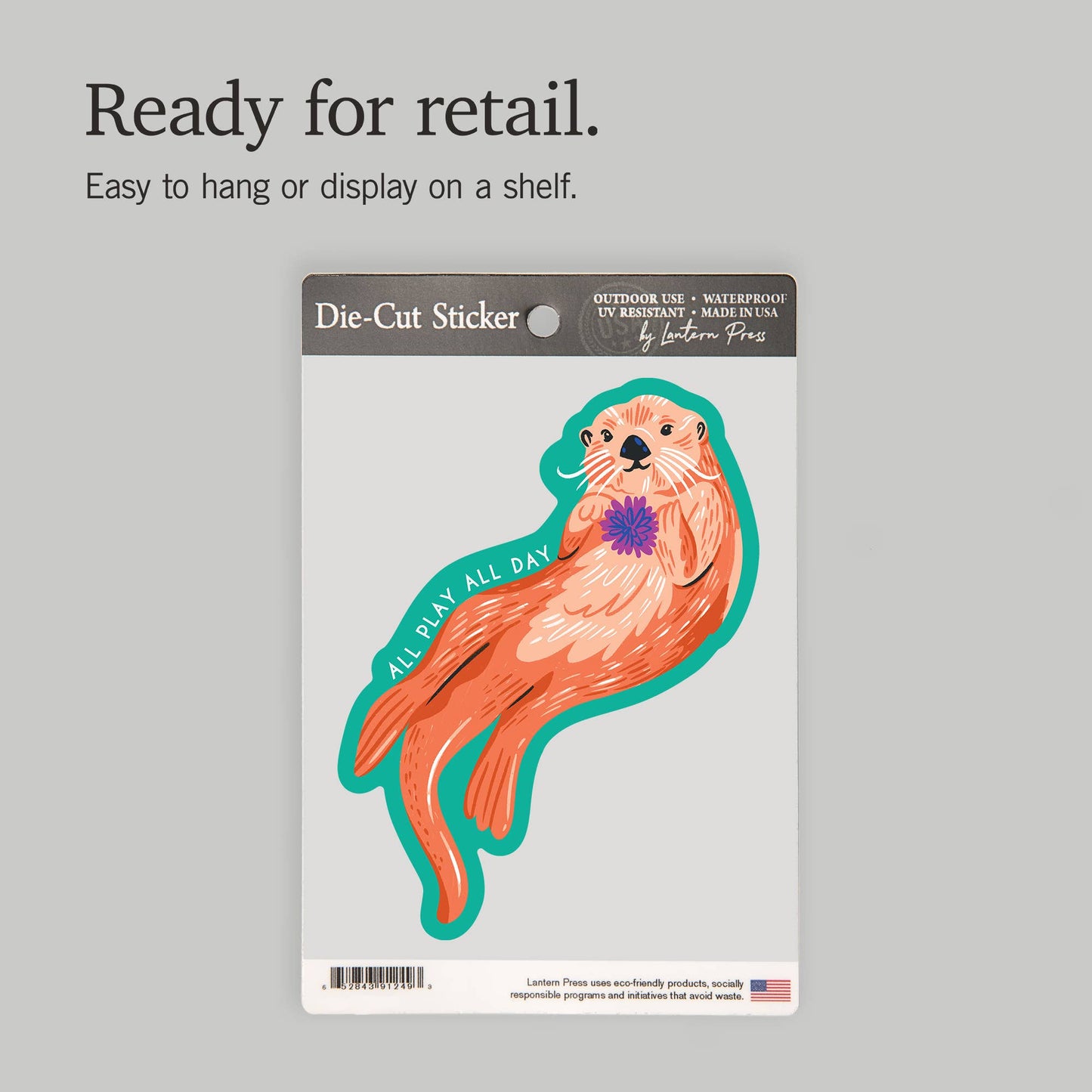 Lush Environment Sea Otter Play All Day Sticker