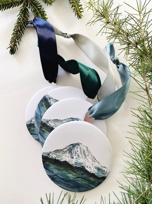 TAHOMA Mount Rainier Watercolor - Ornament 2023