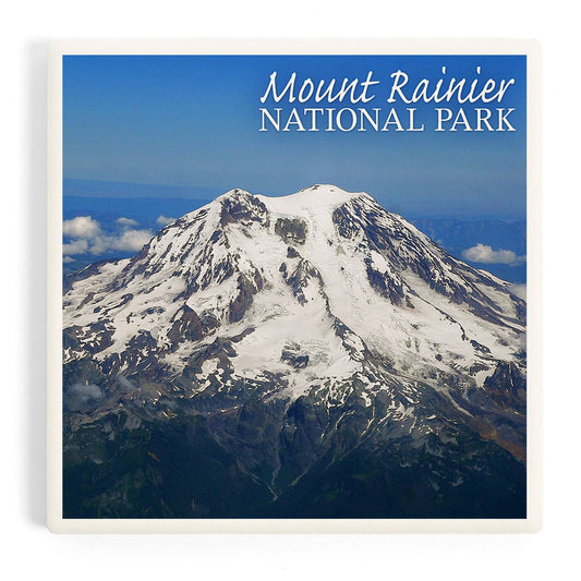 CERAMIC COASTER Mount Rainier National Park, Aerial View