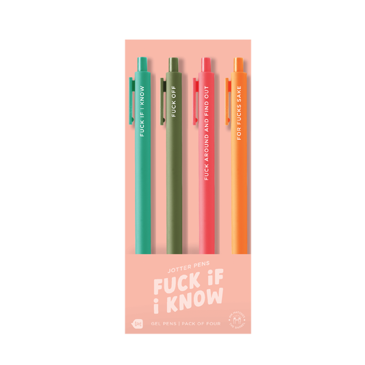 Fuck If I Know Jotter Set 4 Pack