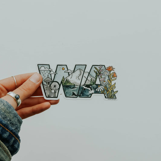 Washington Skyline Vinyl Sticker