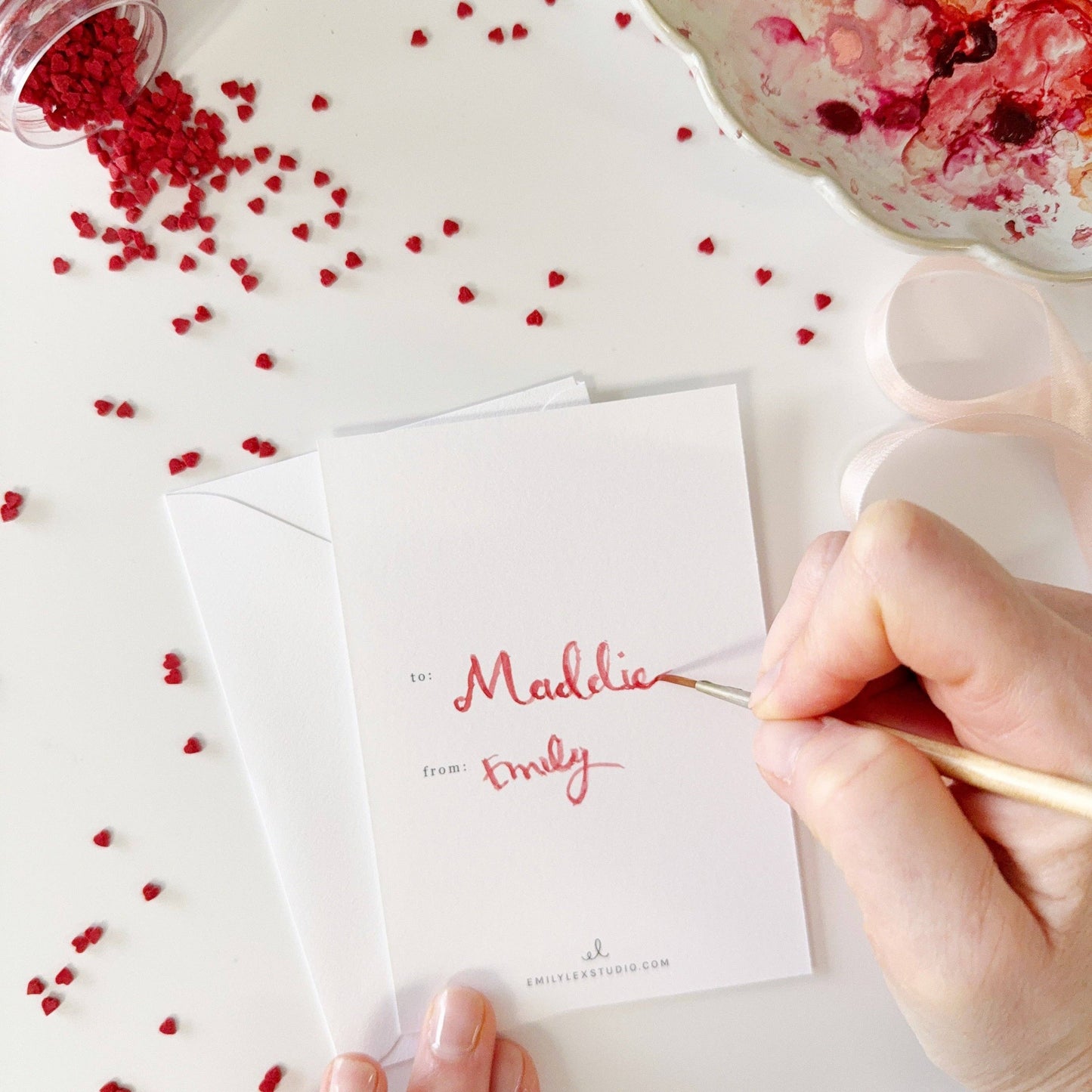 Paintable Watercolor Valentines