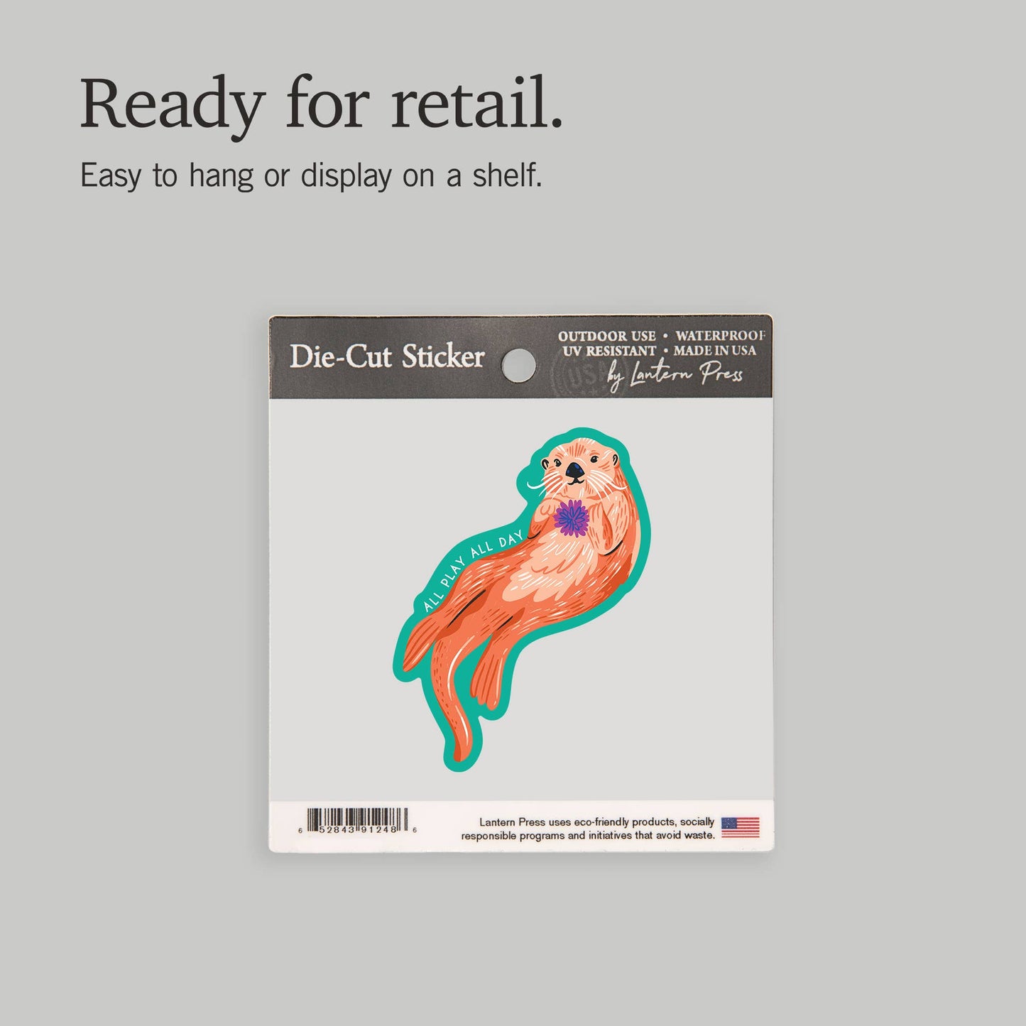 Lush Environment Sea Otter Play All Day Sticker