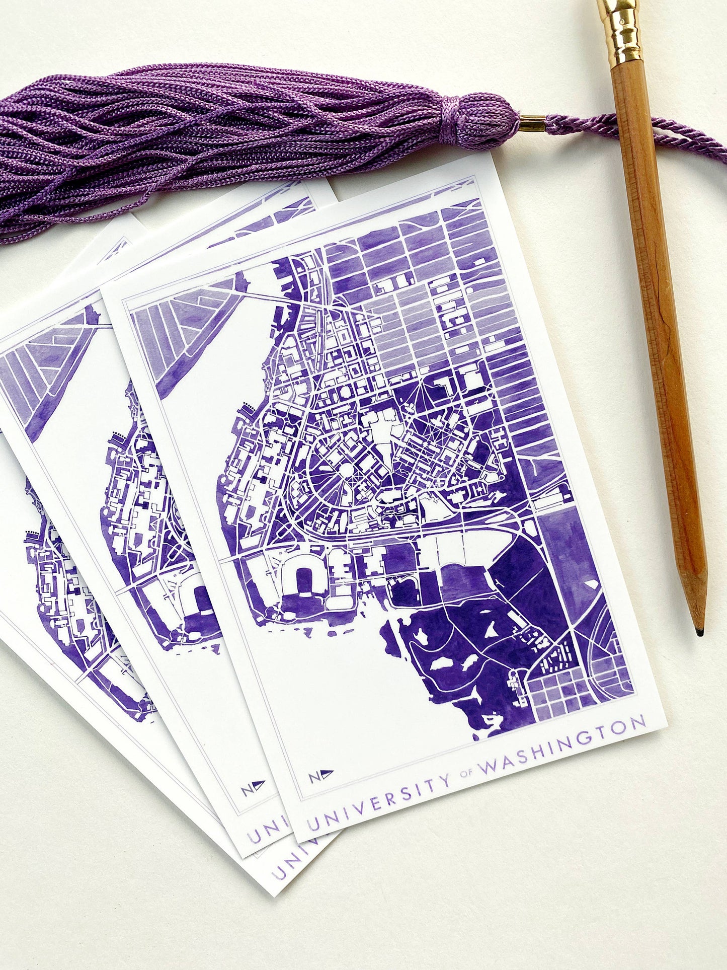 UW Campus Map Postcard