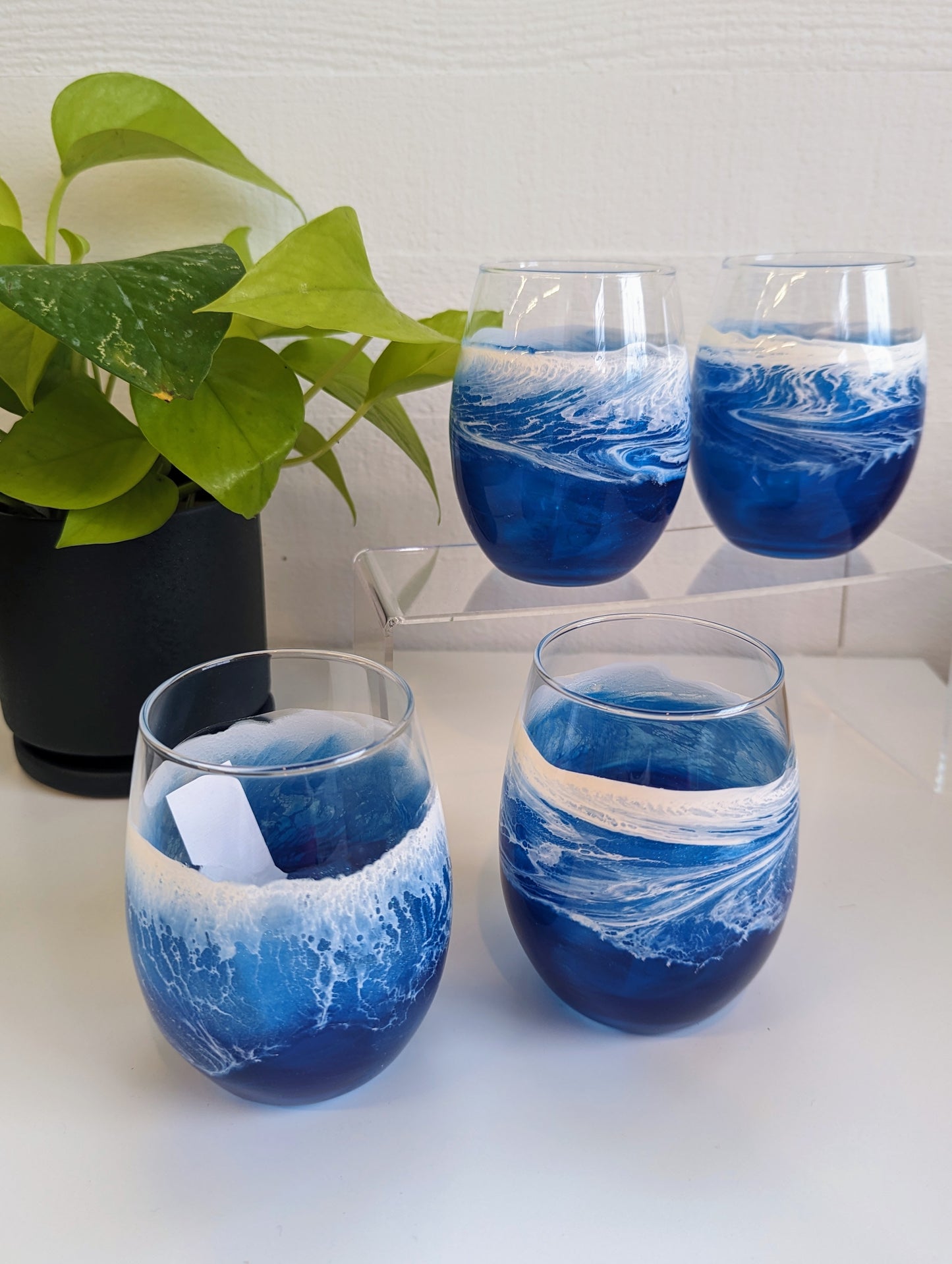 Stemless Ocean Wineglass