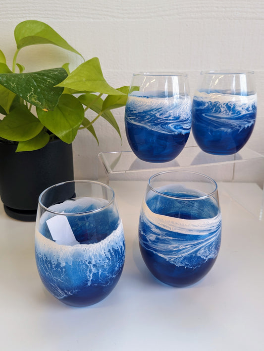 Stemless Ocean Wineglass