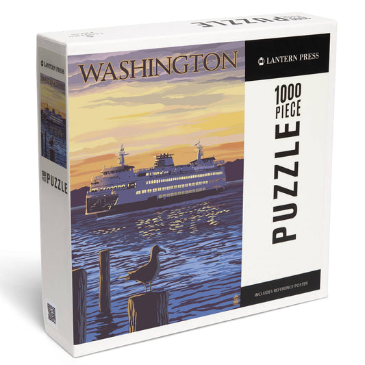 1000 PIECE PUZZLE Washington, Ferry Sunset & Gull