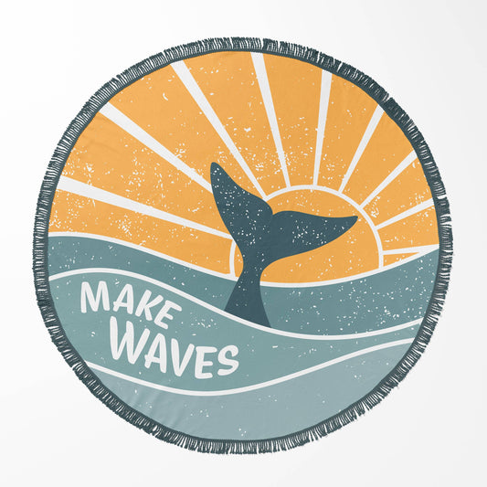 Make Waves Juice Box 60" Round Beach Towels Open Stock