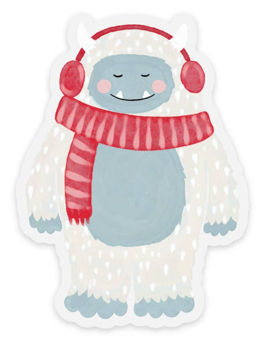 Cozy Yeti Transparent Sticker