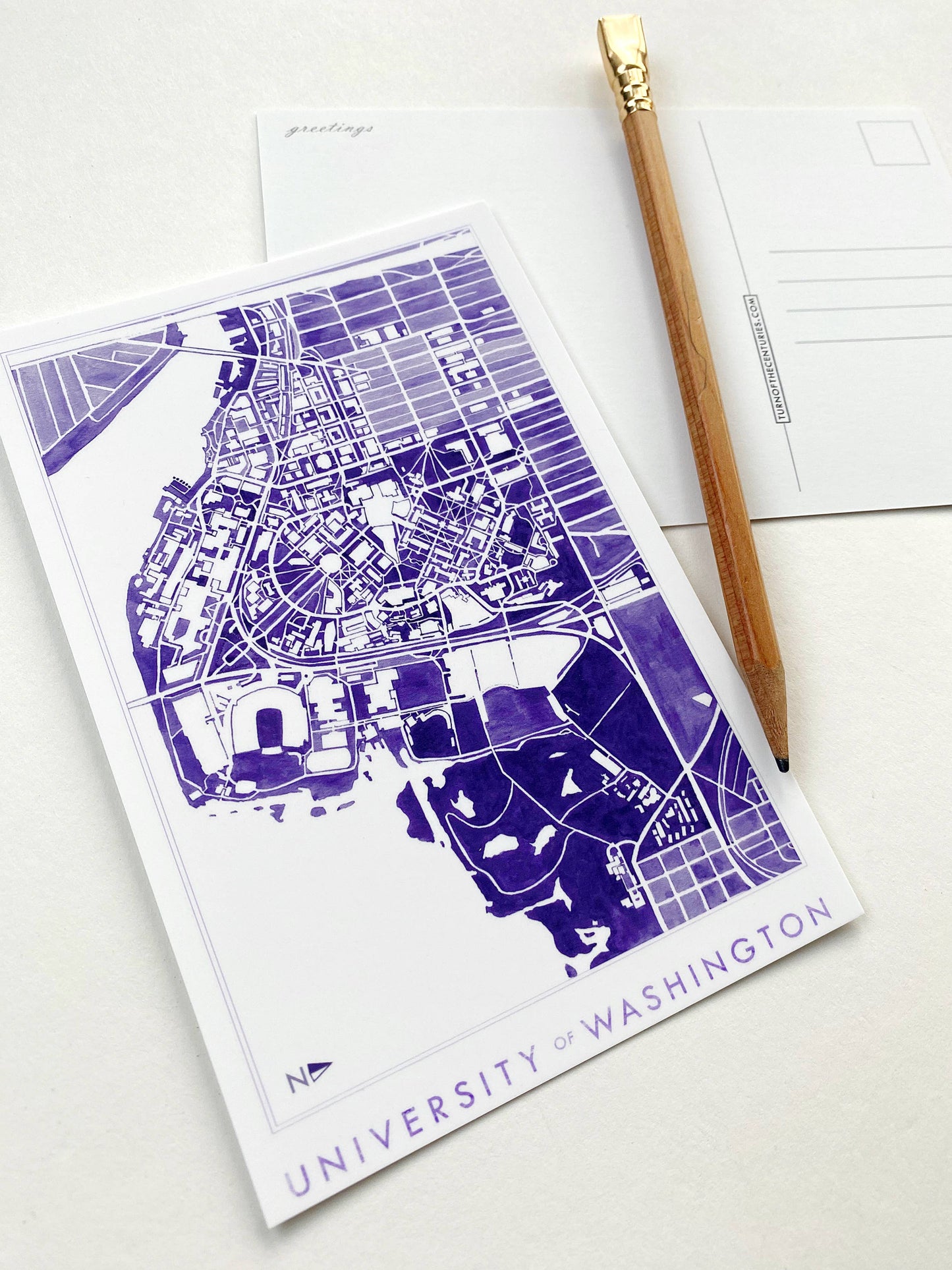 UW Campus Map Postcard