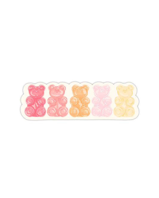Pink Gummy Bears Sticker