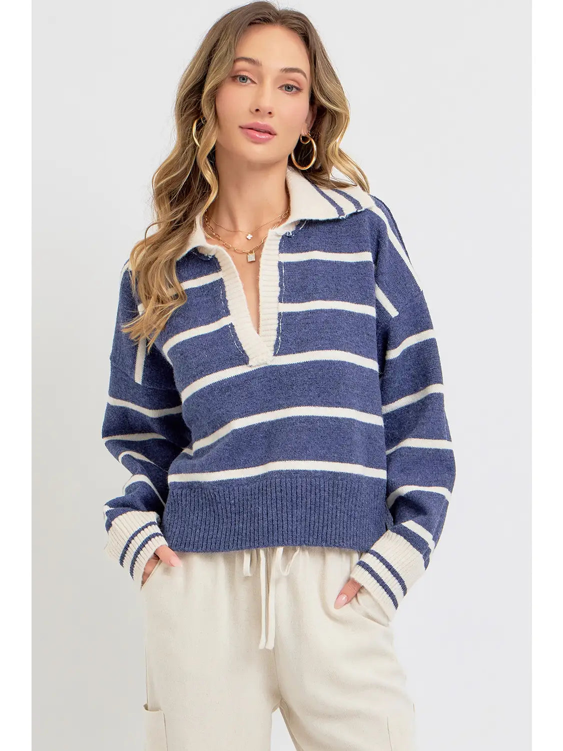 polo striped knit fall local whimsy