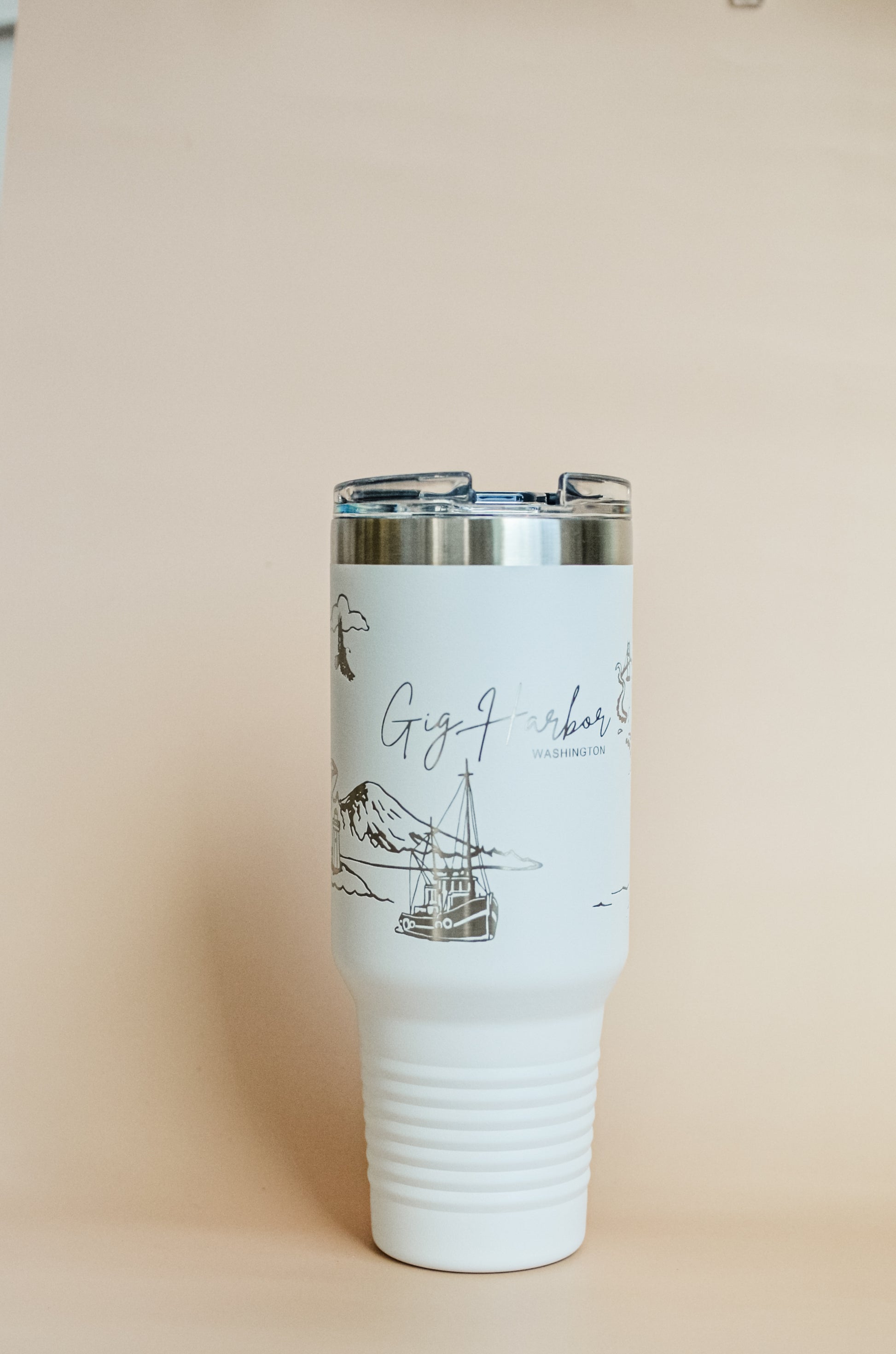 40 oz Tumbler with Gig Harbor Scene