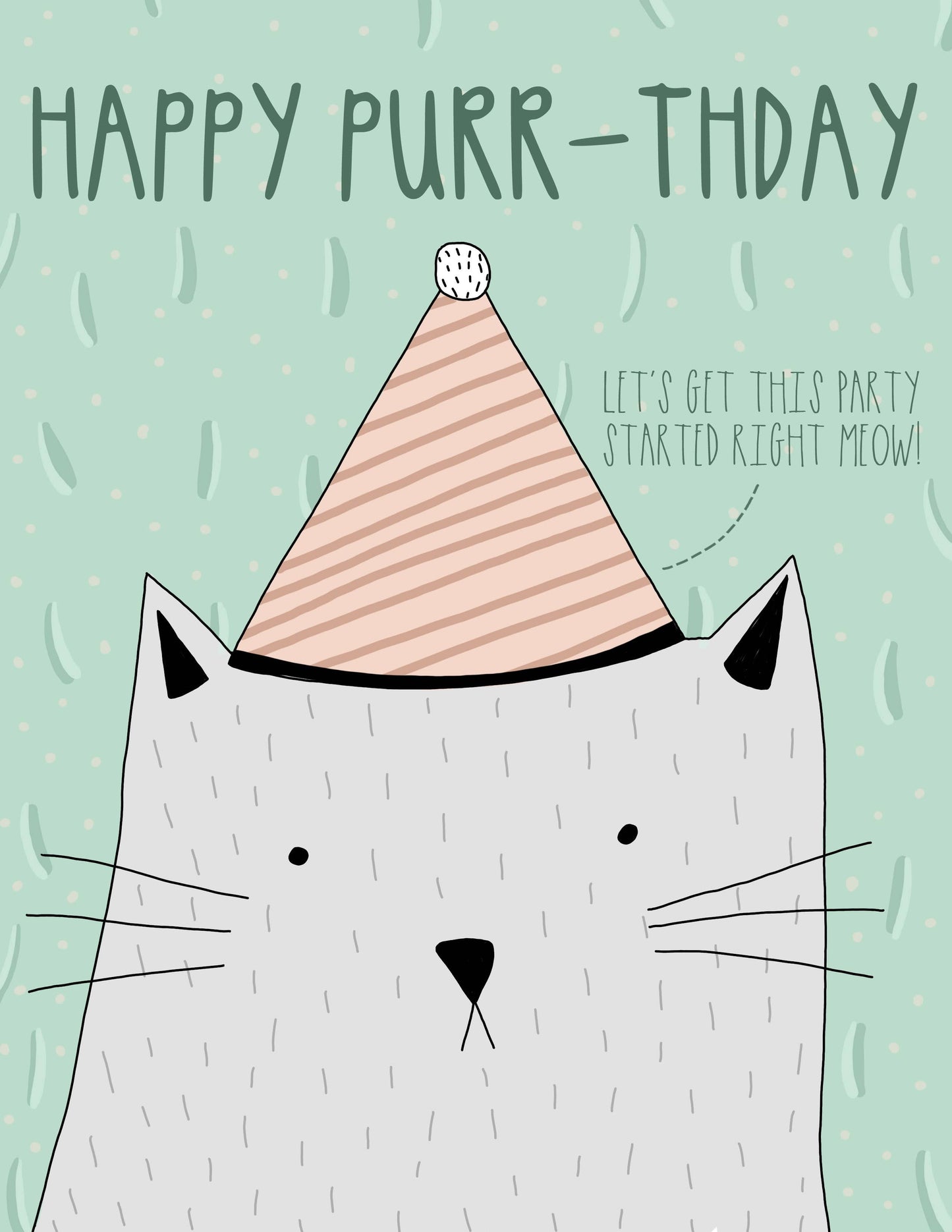 Happy Purr-thday Card