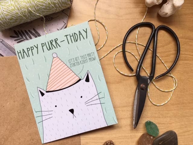 Happy Purr-thday Card