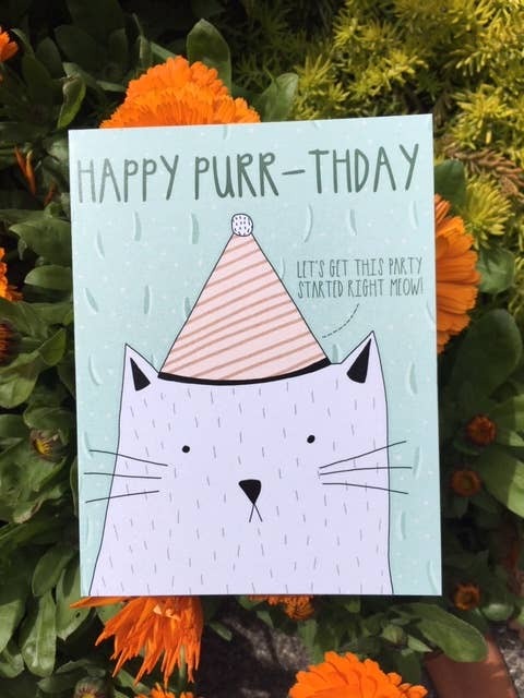 Happy Purr-thday Card