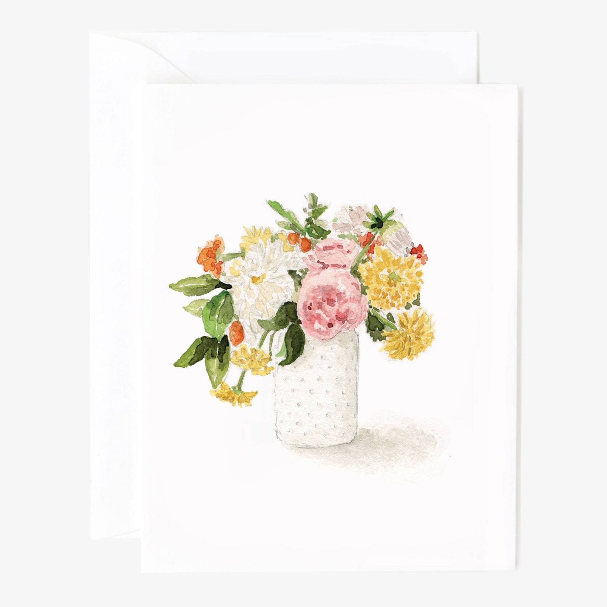 Hobnail bouquet notecards