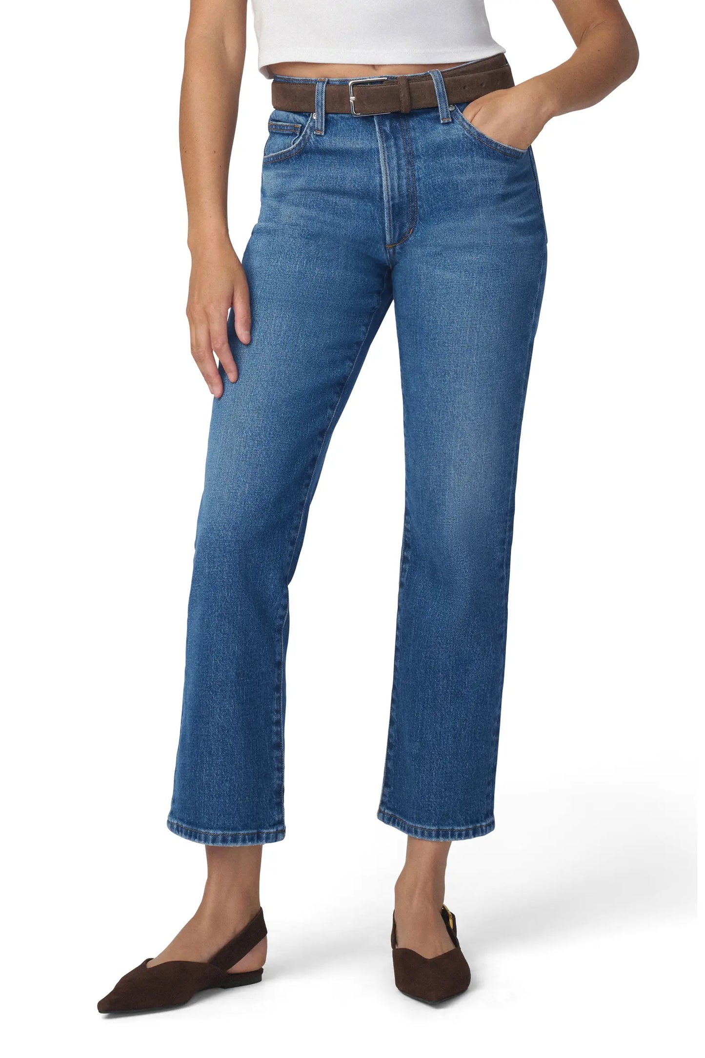 The Sienna Ankle Mid Rise Straight Jean
